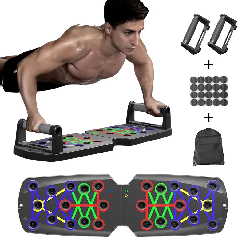 Portable & Foldable Push Up Board For Multiple Muscle Groups