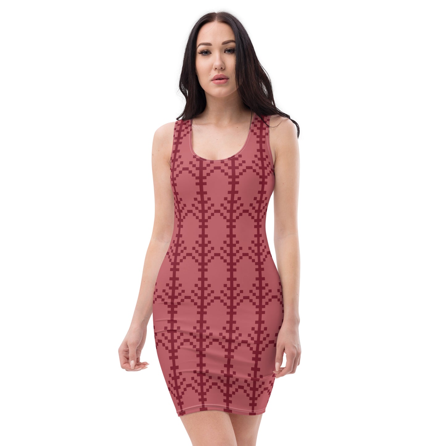 BARAKAVA 'Red Rage Pattern' Cut Dress