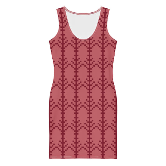BARAKAVA 'Red Rage Pattern' Cut Dress