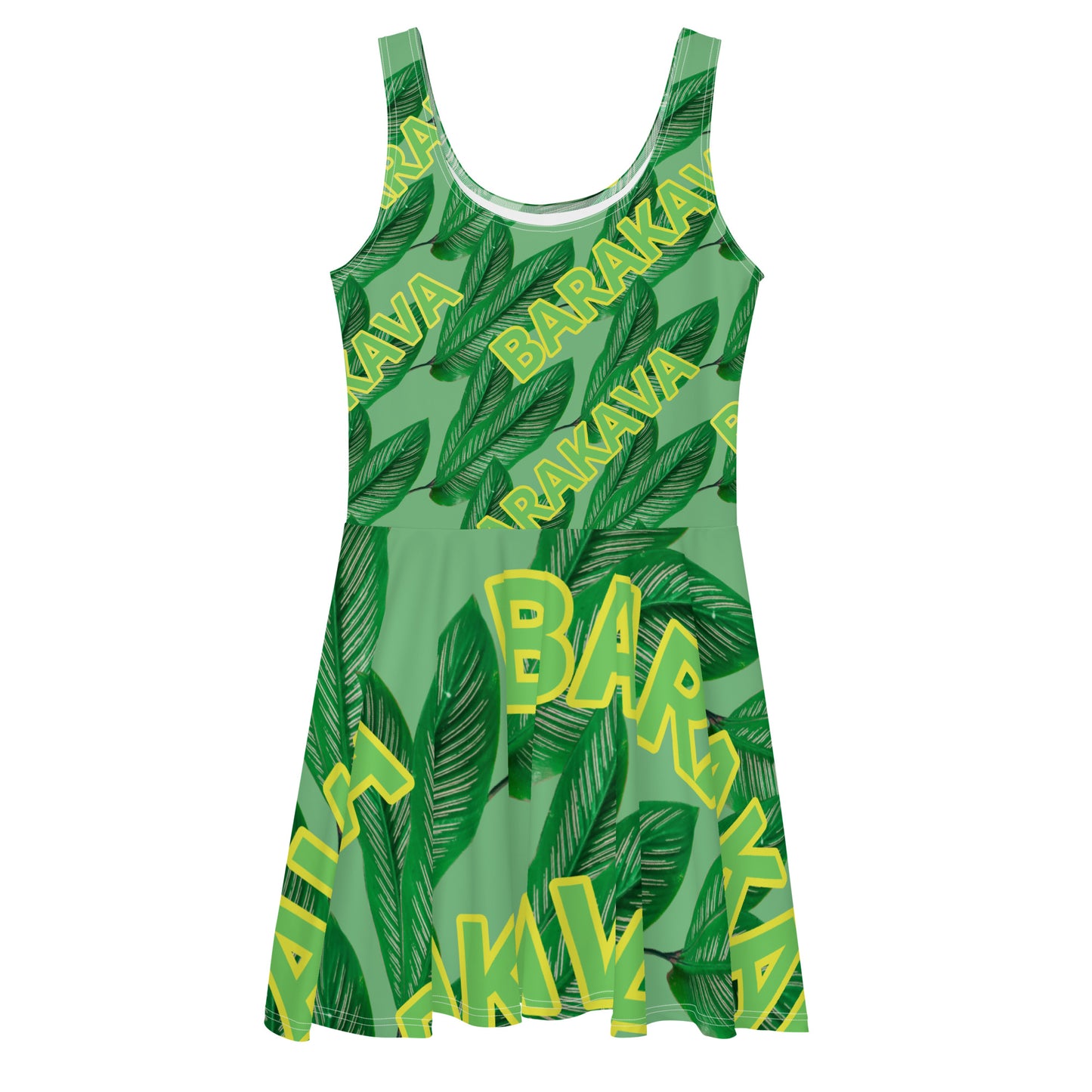 BARAKAVA 'Green Forest' Skater Dress